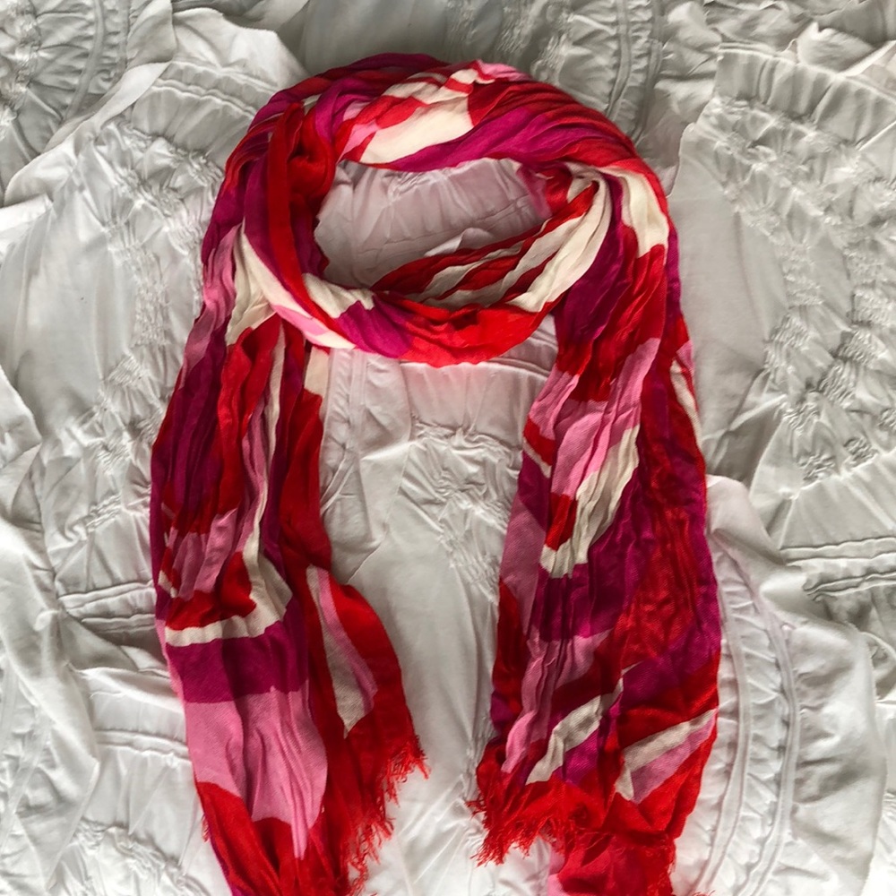 Kate Spade red and pink scarf